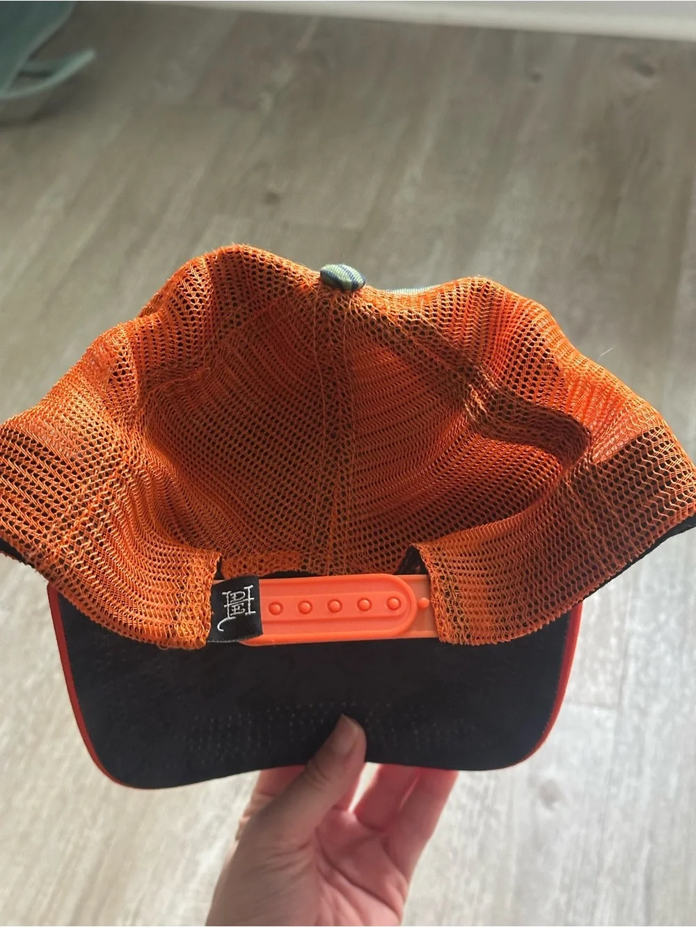 Ed Hardy Orange Tiger Embroidered Mesh Cap